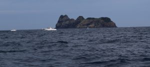 冠島北部中神グリ付近から沓島付近を写した写真