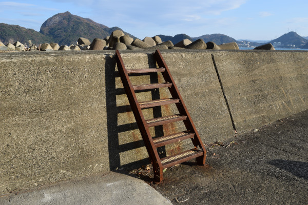上瀬漁港堤防の階段