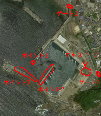 三尾漁港の航空写真