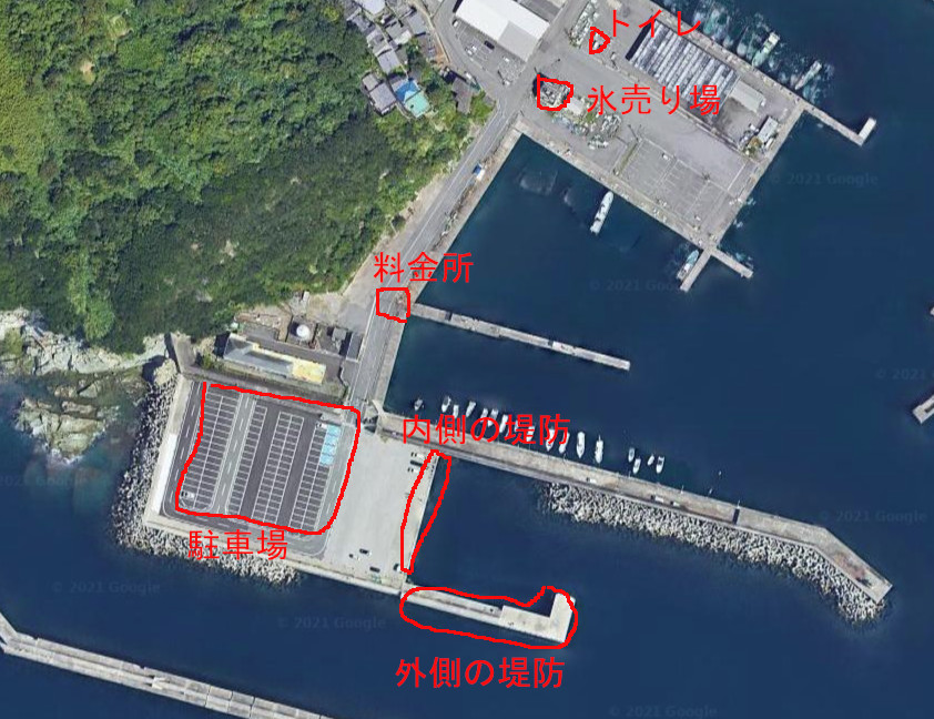 雑賀崎漁港の航空写真