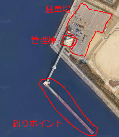 尼崎市立海釣り公園の航空写真