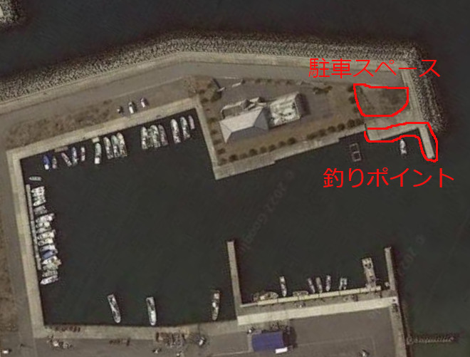 阿那賀漁港の航空写真
