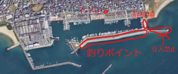 林崎漁港の航空写真
