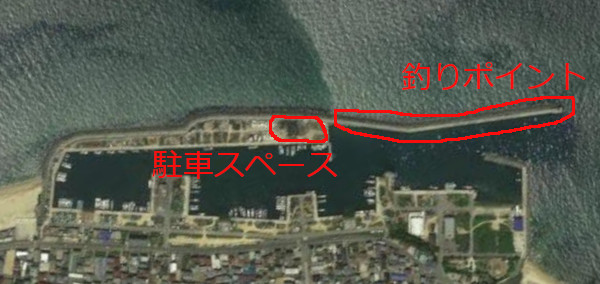 室津漁港の航空写真