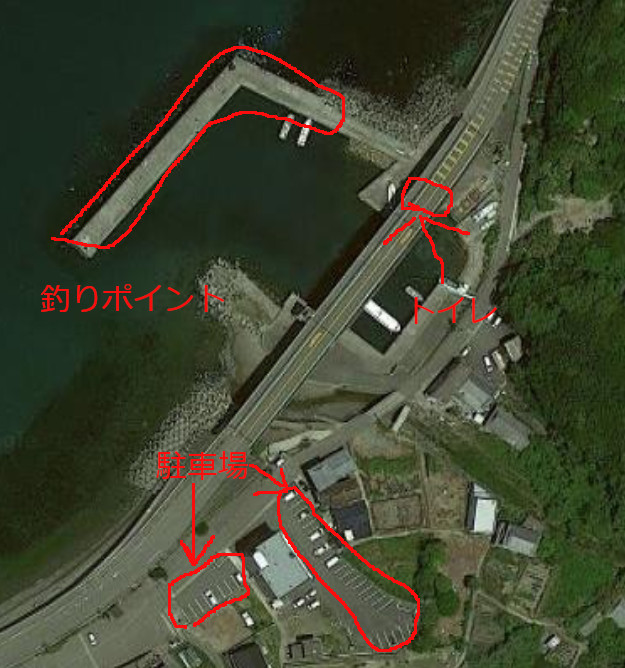大川漁港の航空写真