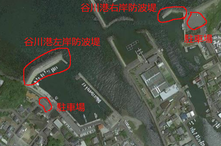 谷川港の航空写真
