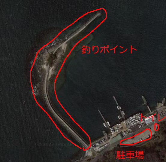 松島突堤の航空写真