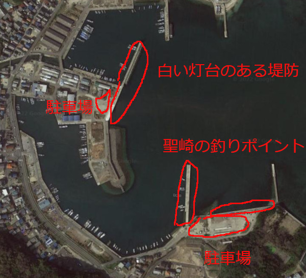大井漁港の航空写真