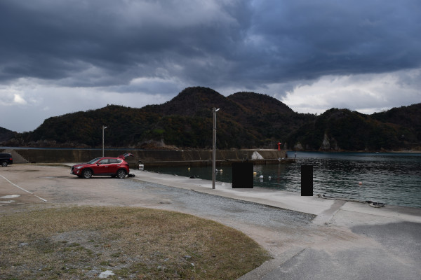 蒲井漁港の駐車場