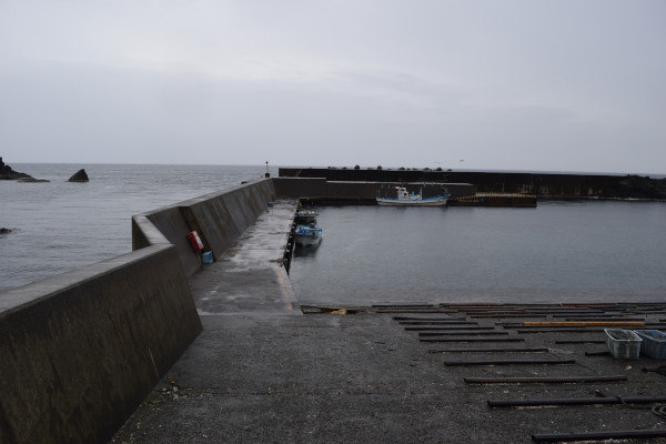 玉川漁港の釣りポイントである堤防